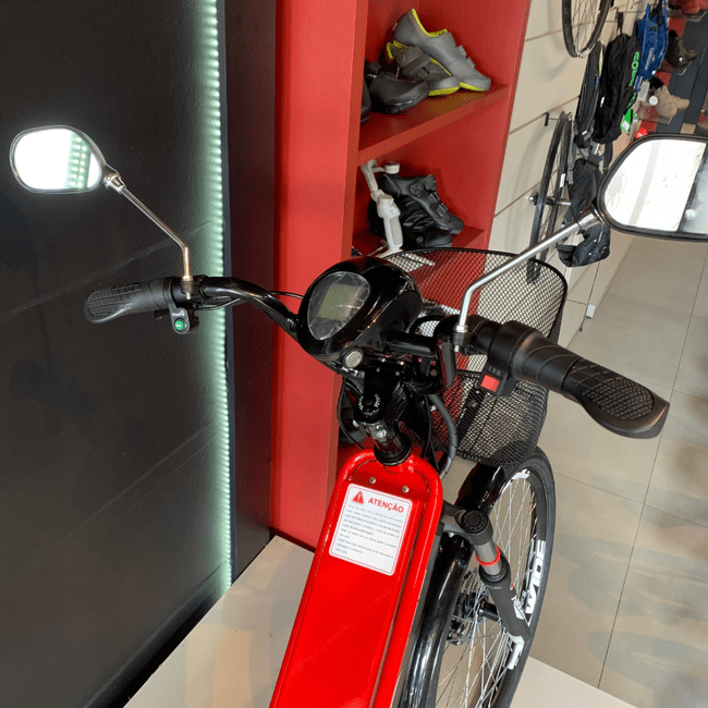 Bicicleta Eletrica Duos Confort SB Litio Aro 26 Vermelha