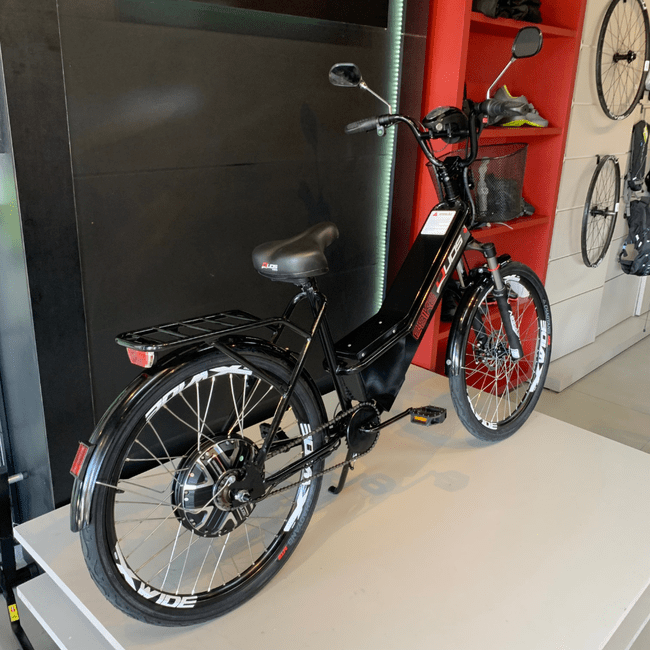 Bicicleta Elétrica Duos Confort SB Litio Aro 26 Preto