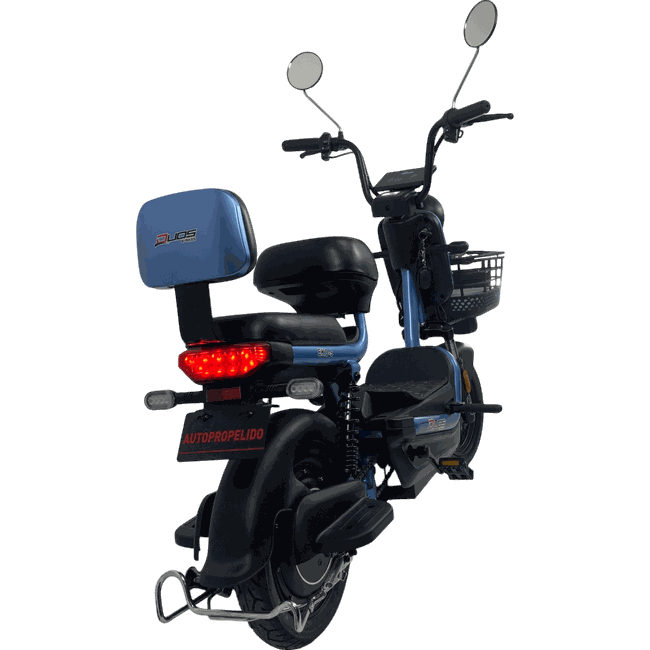 Bicicleta Elétrica Duos Eko-5 Aro 14 500 Watts Azulㅤㅤㅤㅤ