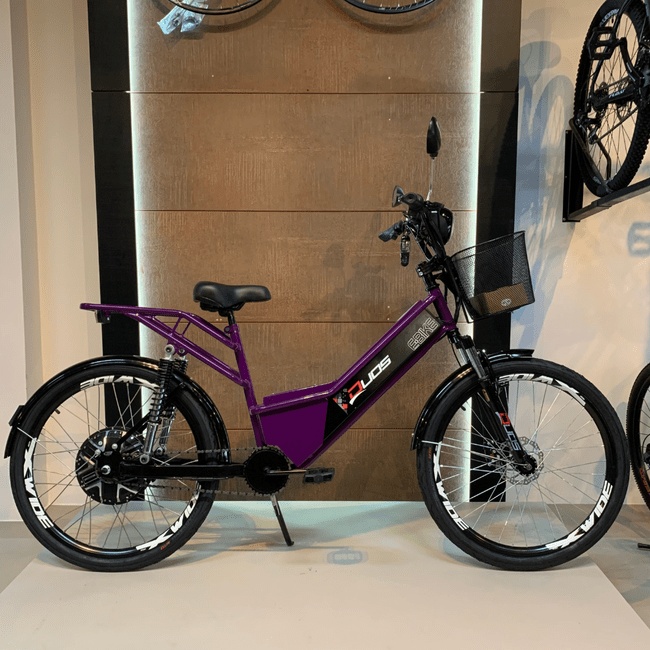 Bicicleta Életrica Duos Full Aro 26 Violeta