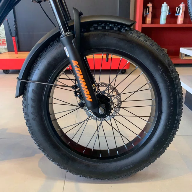 Bicicleta Eletrica Konnan Preta e Laranja 750Wㅤㅤㅤㅤㅤㅤㅤㅤㅤ