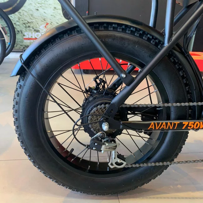 Bicicleta Eletrica Konnan Preta e Laranja 750Wㅤㅤㅤㅤㅤㅤㅤㅤㅤ