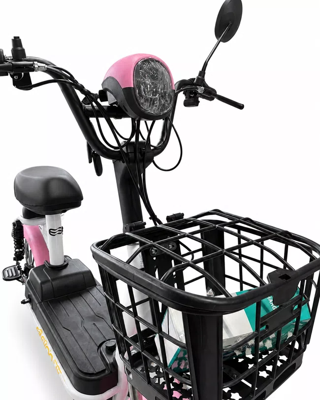 Bicicleta Eletrica A10 Pop Lítio 800W Rosa
