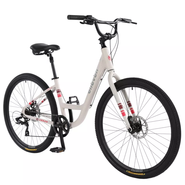 Bicicleta Elleven New Breezy Tourney Aro 27,5 7v Creme e Vermelha e Cereja