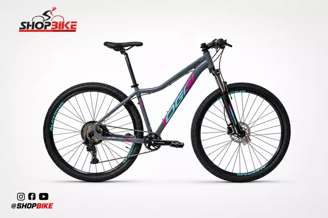 Bicicleta Float Essa 5.0 A29 Shimano 8v Grafite/Rosa/Azul