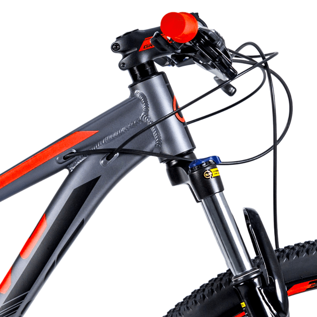 Bicicleta Groove Hype 10 Aro 29 Tourney 21v 2023 Grafite e Vermelho e Preto
