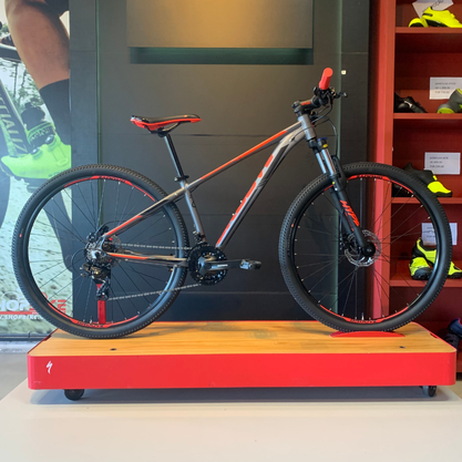 Bicicleta Groove Hype 30 Aro 29 Tourney 21v Grafite e Vermelho e Preto