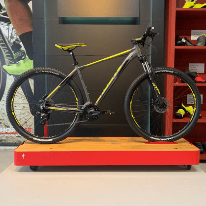 Bicicleta Groove Hype 50 Aro 29 Tourney 24v 2023 Grafite e Amarelo e Preto