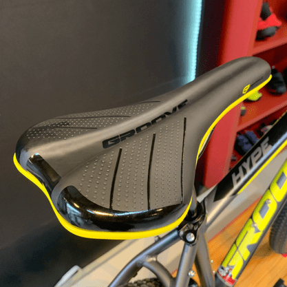Bicicleta Groove Hype 50 Aro 29 Tourney 24v 2023 Grafite e Amarelo e Preto