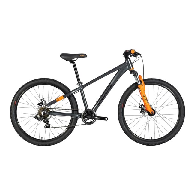 Bicicleta Groove Hype JR HD Aro 24 Tourney 7v 2023 Grafite e Laranja e Preto