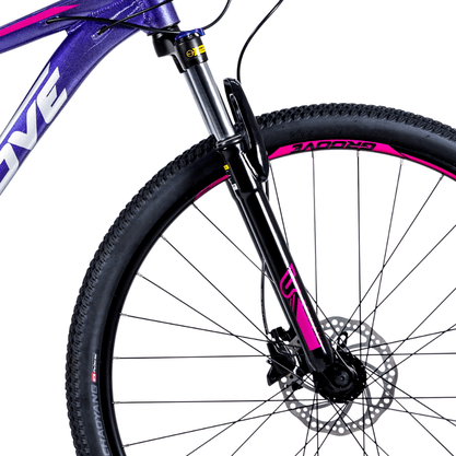 Bicicleta Groove Indie 10 Aro 29 Tourney 21v 2023 Violeta e Pink e Cinza