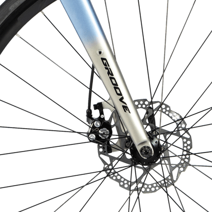 Bicicleta Groove Overdrive 50 Aro 700 Claris 16v 2023 Azul e Prata