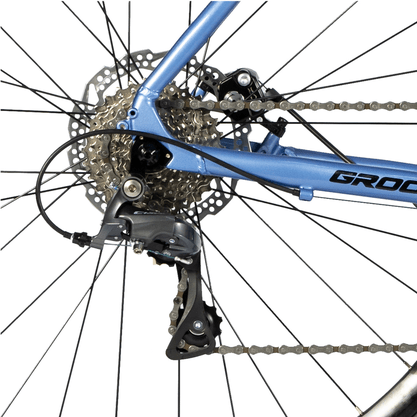 Bicicleta Groove Overdrive 50 Aro 700 Claris 16v 2023 Azul e Prata