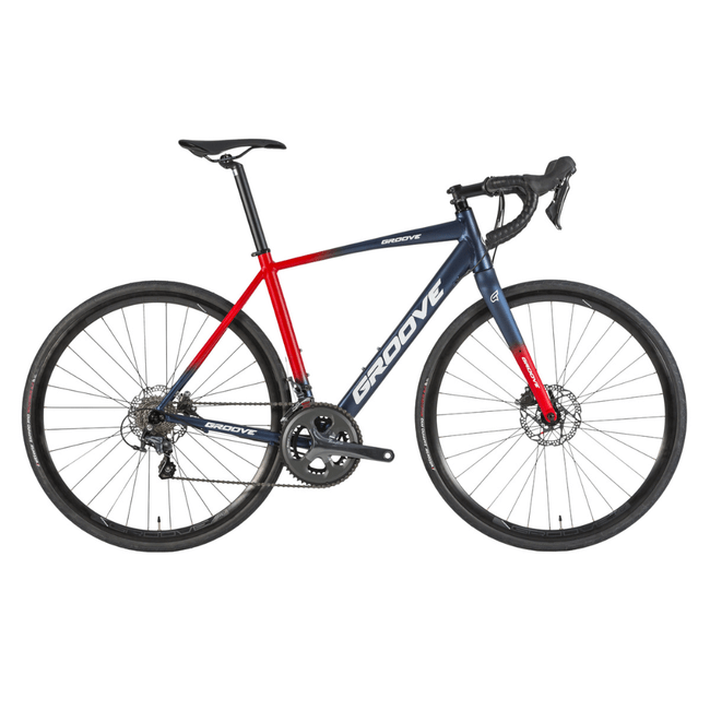 Bicicleta Groove Overdrive 70 Aro 700 Tiagra 20v 2023 Azul e Vermelho e Branco