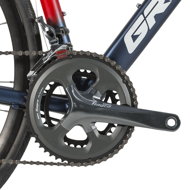 Bicicleta Groove Overdrive 70 Aro 700 Tiagra 20v 2023 Azul e Vermelho e Branco