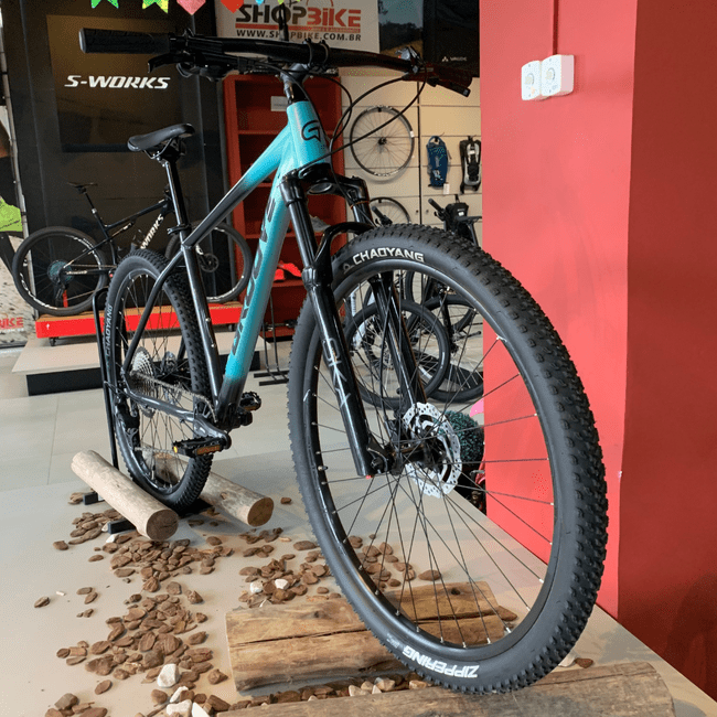 Bicicleta Groove SKA 70 Aro 29 SX 12v 2023 Verde Claro e Grafite