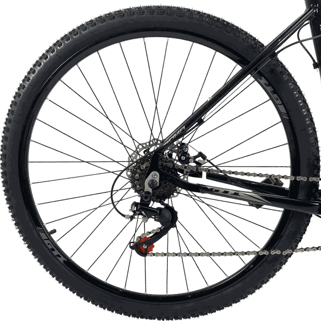 Bicicleta GTI Roma Aro 29 Shimano 21v Preto e Brancoㅤㅤㅤ