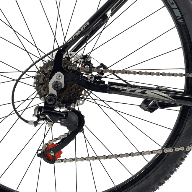 Bicicleta GTI Roma Aro 29 Shimano 21v Preto e Brancoㅤㅤㅤ