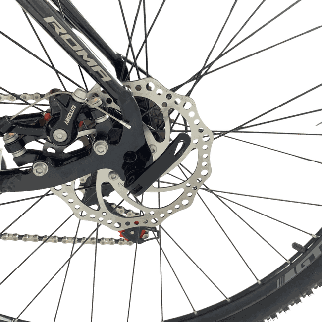 Bicicleta GTI Roma Aro 29 Shimano 21v Preto e Brancoㅤㅤㅤ