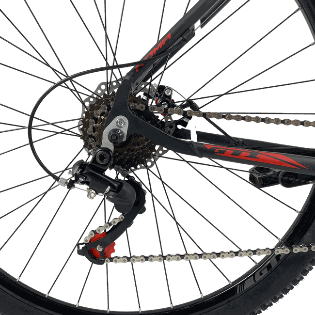 Bicicleta GTI Roma Aro 29 Shimano 21v Preto e Vermelhoㅤ