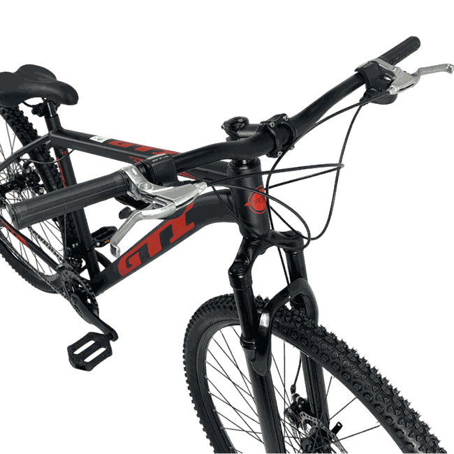 Bicicleta GTI Roma Aro 29 Shimano 21v Preto e Vermelhoㅤ