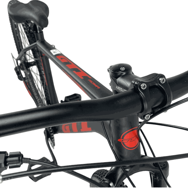 Bicicleta GTI Roma Aro 29 Shimano 21v Preto e Vermelhoㅤ