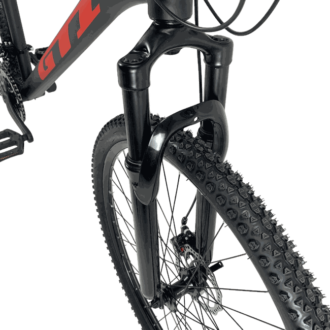 Bicicleta GTI Roma Aro 29 Shimano 21v Preto e Vermelhoㅤ