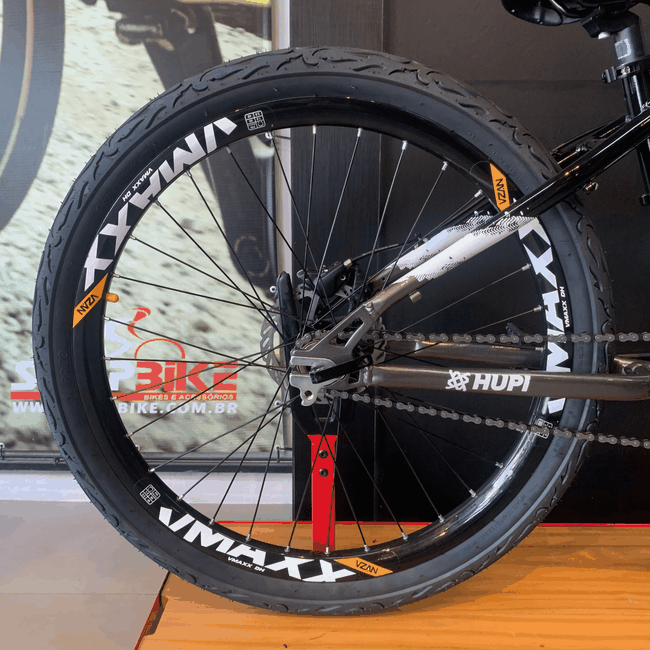 Bicicleta Hupi Naja V9 Aro 26 Preto e Prata e Brancoㅤㅤㅤ