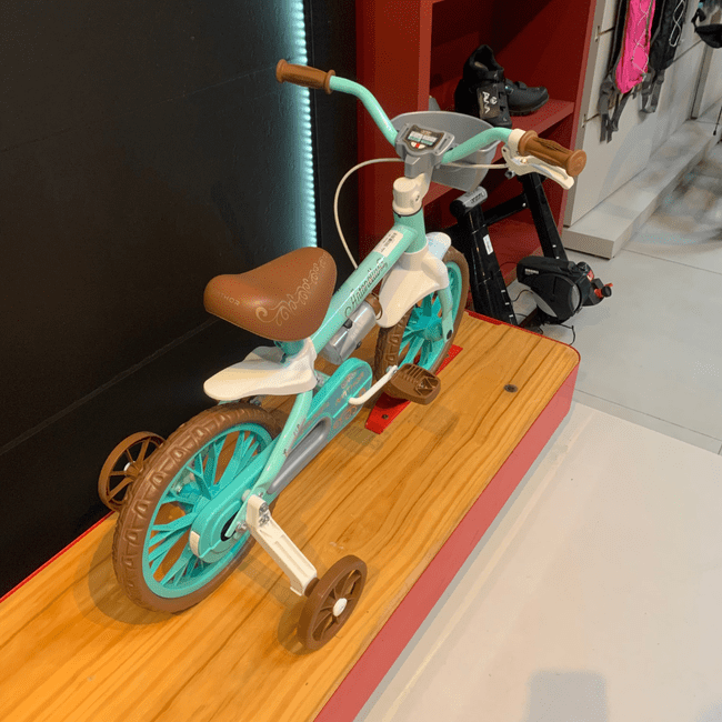 Bicicleta Nathor Antonella Baby Aro 12 Verde e Branco