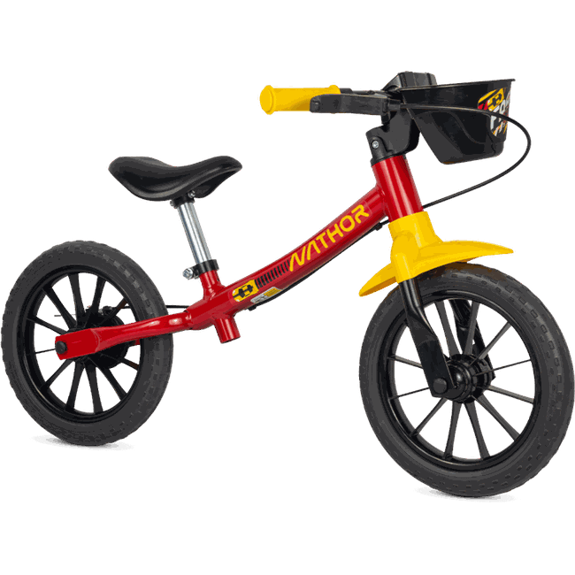 Bicicleta Nathor Balance Fast Mod 3 Aro 12 Vermelho e Amarelo
