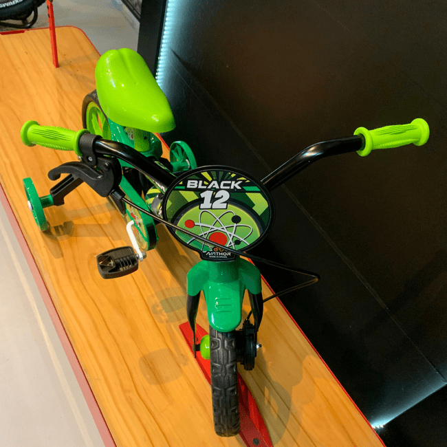 Bicicleta Nathor Black Aro 12 Preto e Verde