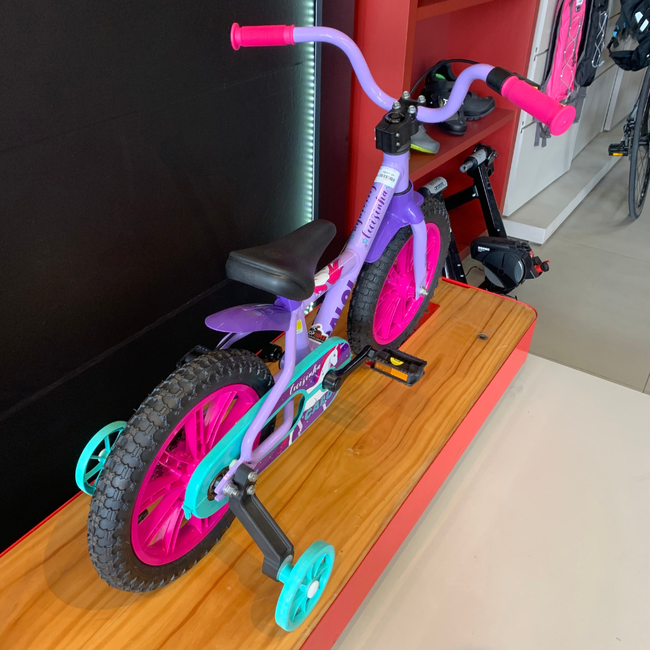 Bicicleta Nathor Cecizinha Aro 14 Lilas e Rosa