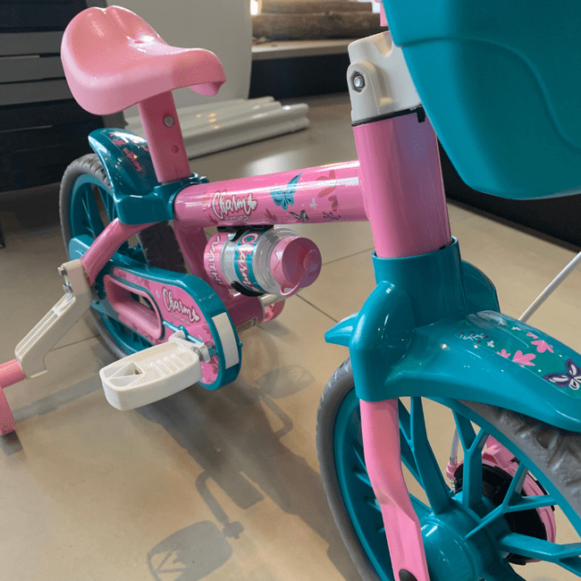 Bicicleta Nathor Charm Aro 12 Rosa e Azul