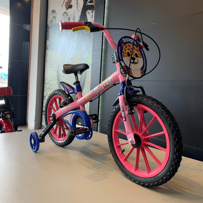 Bicicleta Nathor Fe Dengosa Aro 16 Rosa e Azul
