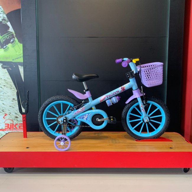 Bicicleta Nathor Frozen Aro 16 Lilás e Azul
