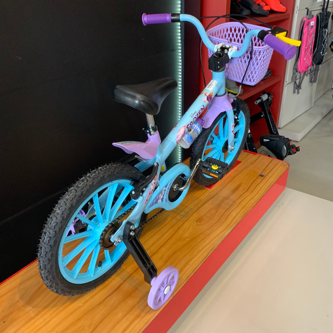 Bicicleta Nathor Frozen Aro 16 Lilás e Azul