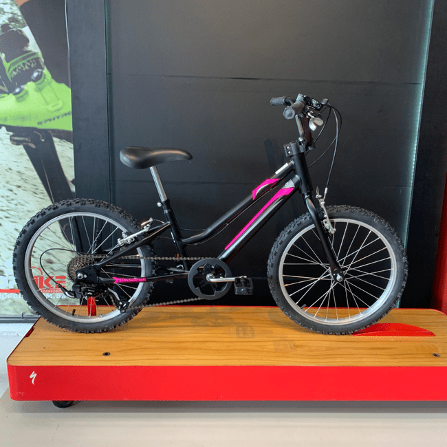 Bicicleta Nathor Harmony Aro 20 Tourney 6v Preto e Rosa