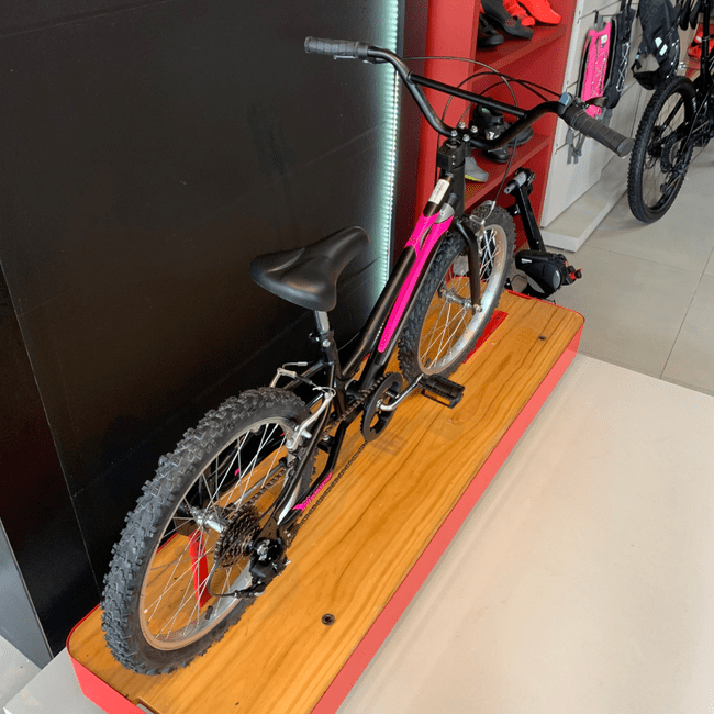 Bicicleta Nathor Harmony Aro 20 Tourney 6v Preto e Rosa