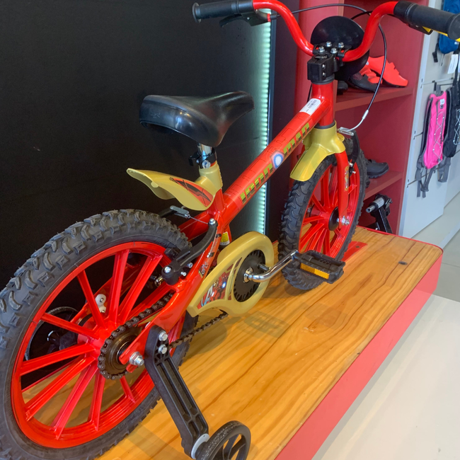 Bicicleta Nathor Homem de Ferro Aro 16 Vermelho e Preto