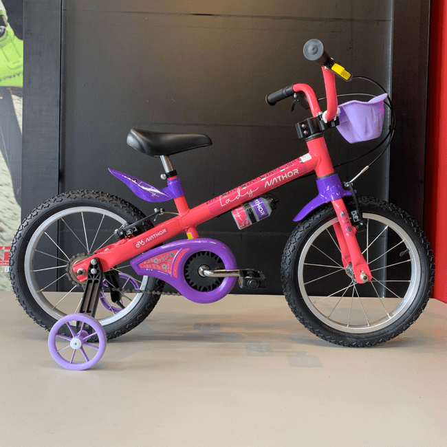 Bicicleta Nathor Lady 2 Aro 16 Rosa e Roxo