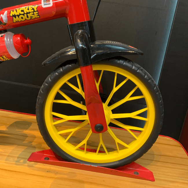 Bicicleta Nathor Mickey Aro 12 Vermelho Preto e Amarelo