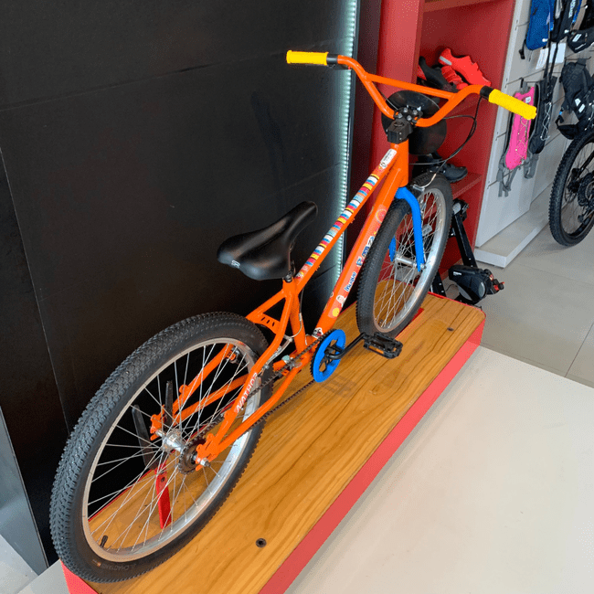 Bicicleta Nathor Muque Aro 24 Laranja e Azul