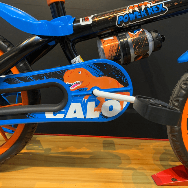 Bicicleta Nathor Power Rex Aro 12 Preto Azul e Laranja