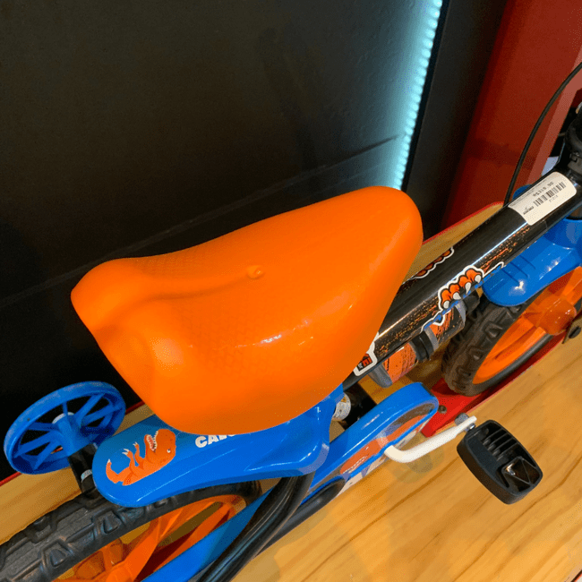 Bicicleta Nathor Power Rex Aro 12 Preto Azul e Laranja