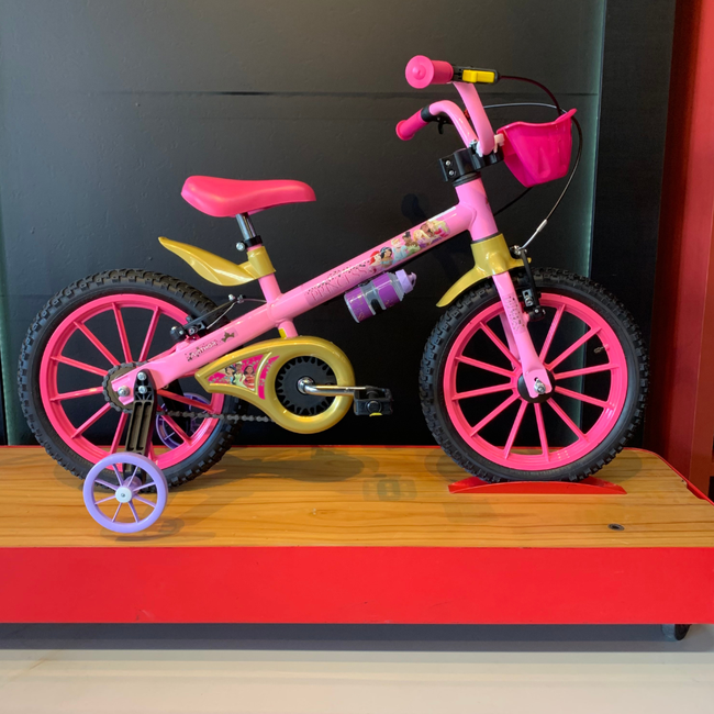Bicicleta Nathor Princesas Aro 16 Rosa