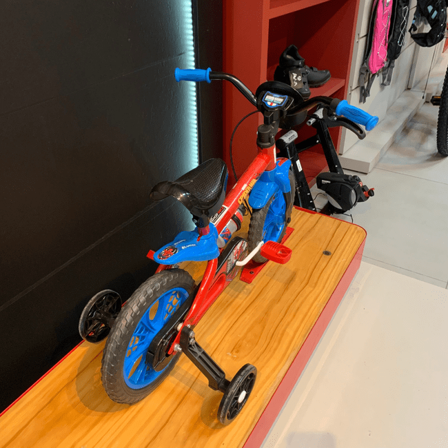 Bicicleta Nathor Spider Man Aro 12 Vermelho e Azul