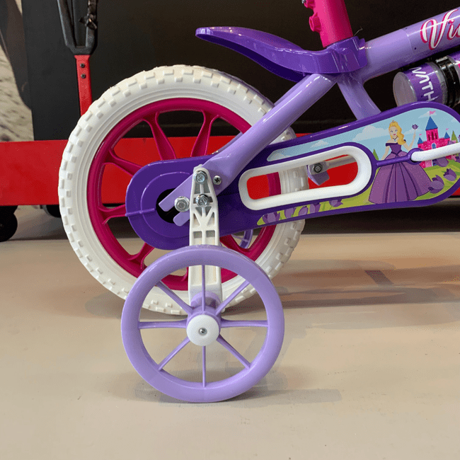 Bicicleta Nathor Violet Aro 12 Roxo e Rosa