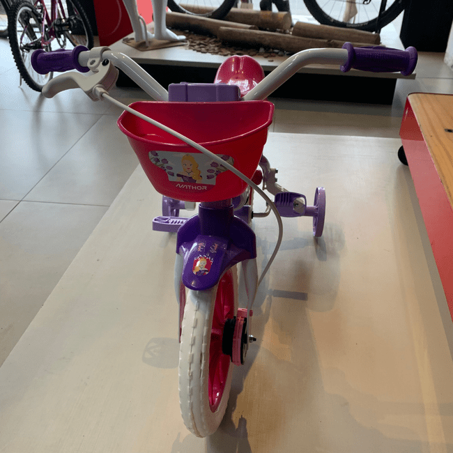 Bicicleta Nathor Violet Aro 12 Roxo e Rosa