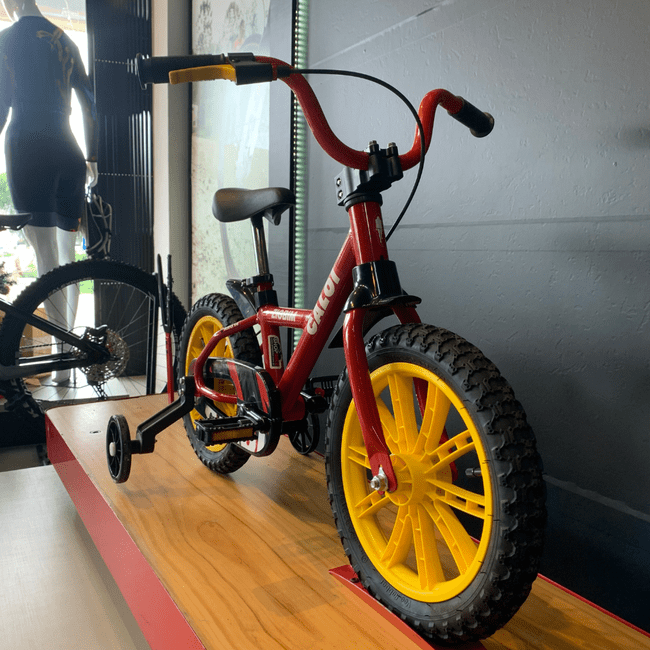 Bicicleta Nathor Zigbim Aro 14 Vermelho e Preto e Amarelo