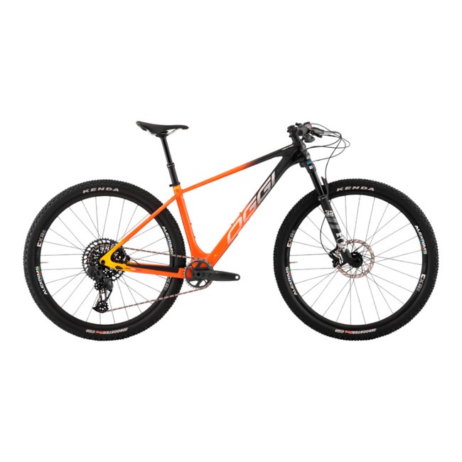 Bicicleta Oggi Agile Pro Carbon Aro 29 GX AXS 12v 2023 Laranja e Preto e Amarelo